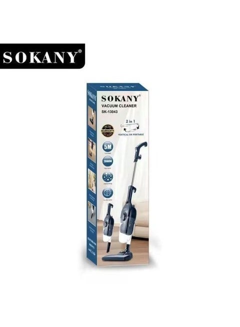 Sokany مكنسة كهربائية 2 في 1، عمودية ومحمولة، 2000 واط، سلك 5 متر، موديل 13043